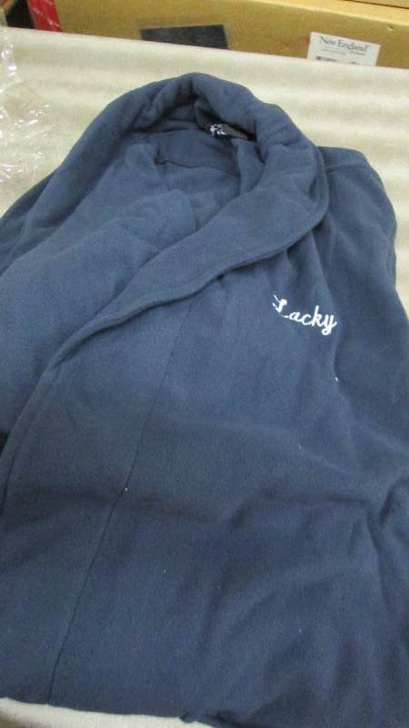 lot 403 image: Personalized One Sized Mens Robe...
