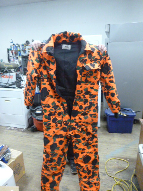 lot 94 image: American Field Camouflage Orange Hunting Overalls