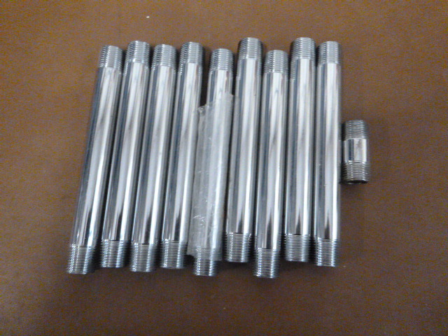 lot 114 image: 9 Stainless Steel Pipes