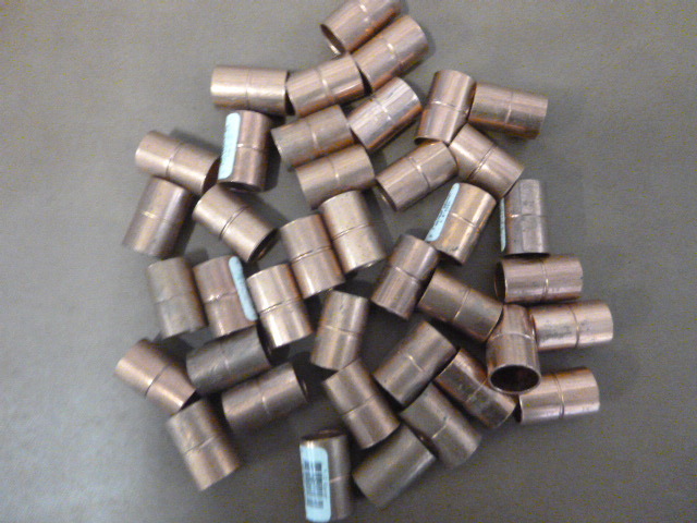 lot 118 image: 38 Copper Unions