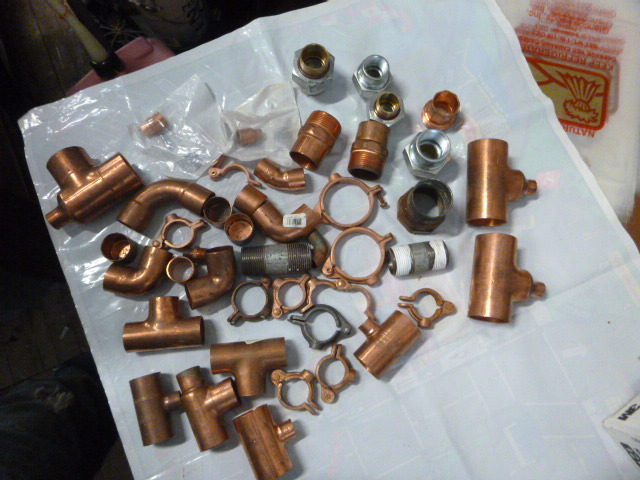lot 122 image: Miscellaneous Copper and Plumbing Fittings