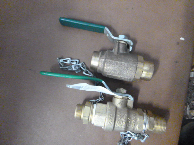 lot 143 image: 2 Brass Valves