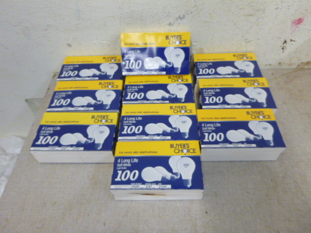 lot 167 image: 10 Packs of 100 Watt Light Blubs