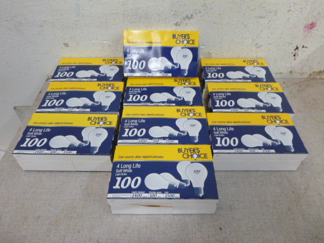 lot 169 image: 10 Packs of 100 Watt Light Blubs