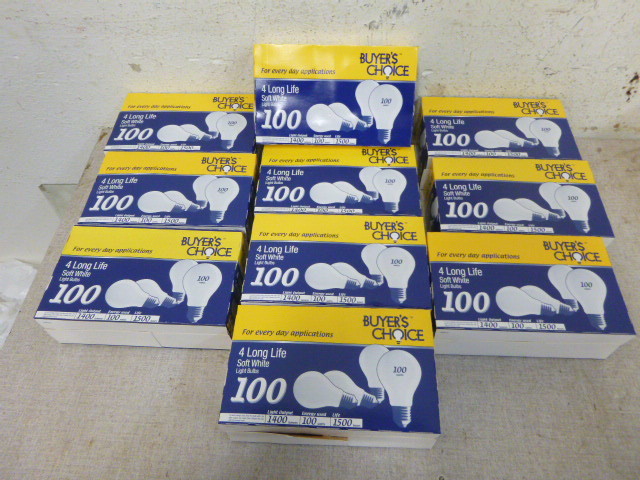 lot 171 image: 10 Packs of 100 Watt Light Blubs