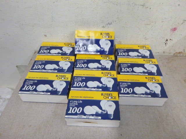 lot 172 image: 10 Packs of 100 Watt Light Blubs