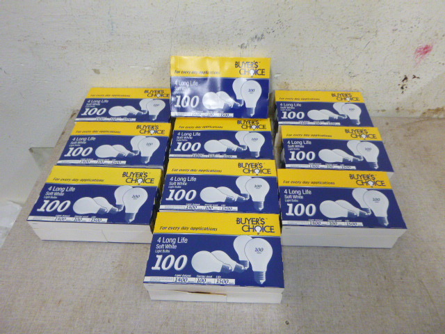 lot 173 image: 10 Packs of 100 Watt Light Blubs