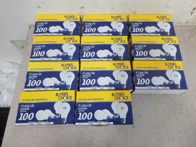 lot 176 image: 11 Packs of 100 Watt Light Blubs