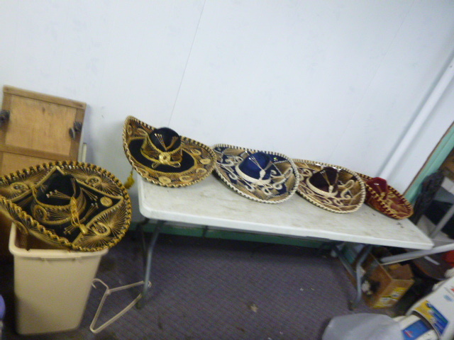 lot 208 image: 5 Mariachi Sombreros