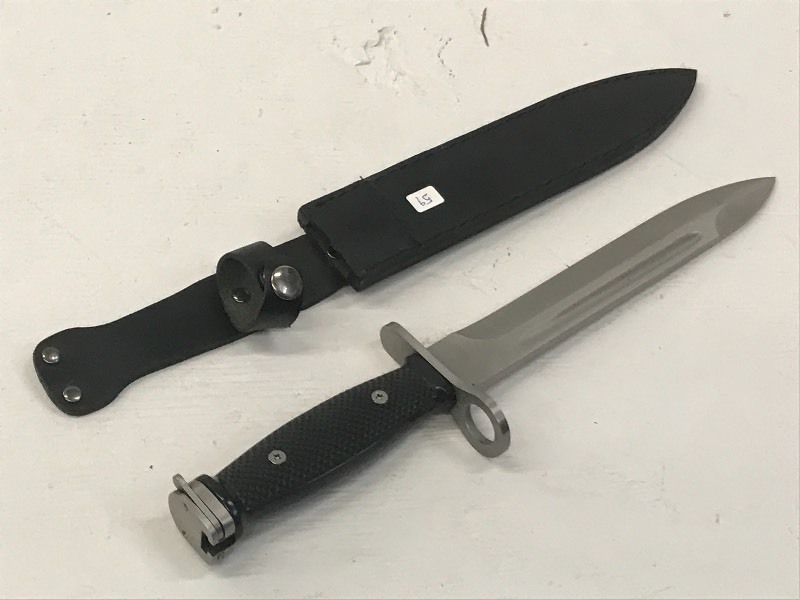 lot 59 image: Stainless Steel Bayonet With Sheathe