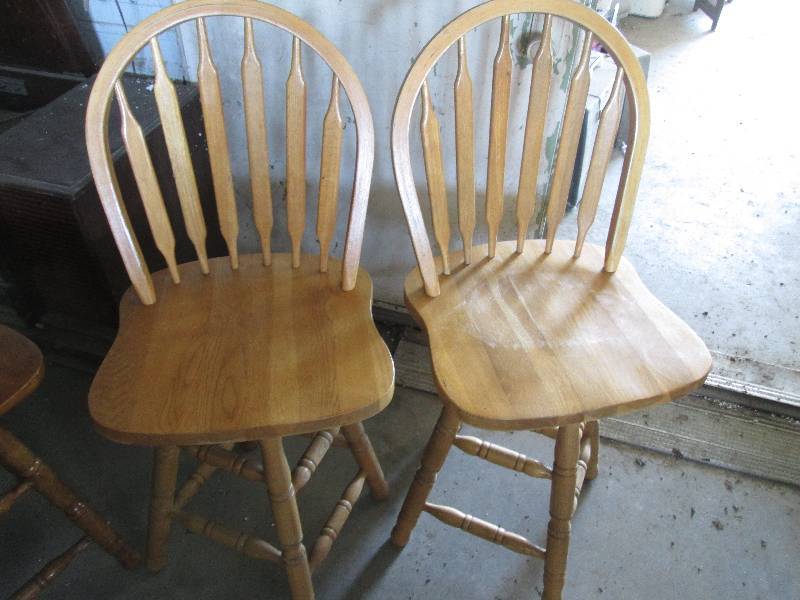 lot 308 image: 2 swivel top chairs...