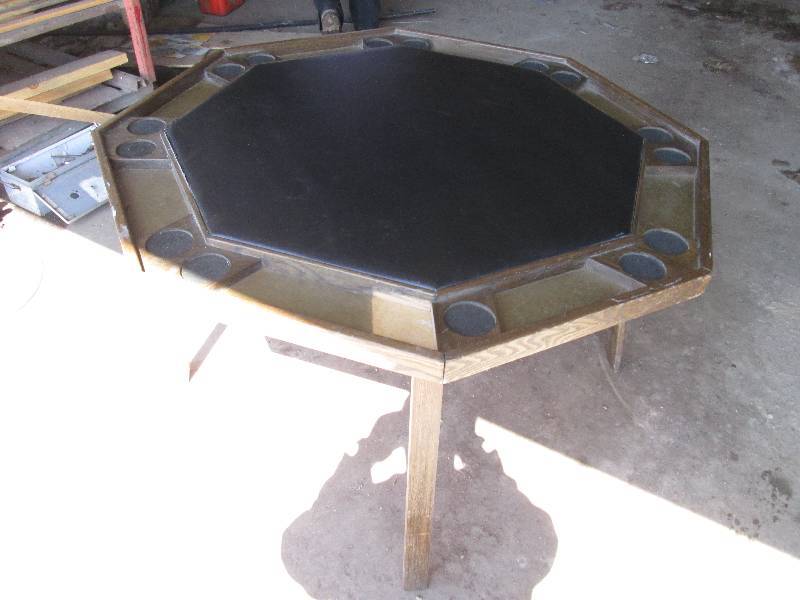 lot 320 image: Poker table with fold up legs, 4 t...