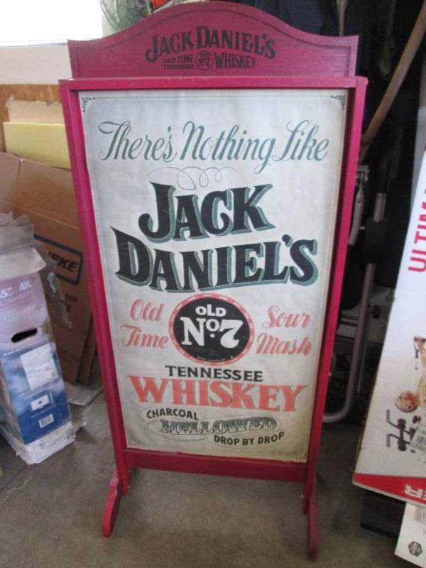 lot 25 image: Wood Jack Daniels sign, stands 58...