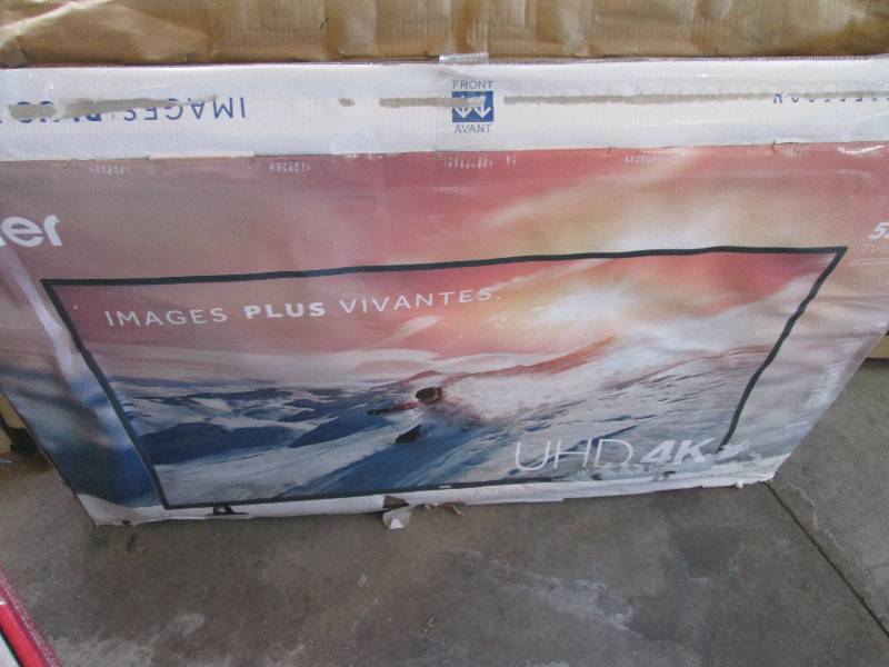 lot 28 image: New Haier 55 UHD4K Flat screen TV,...