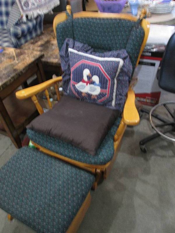 lot 168 image: Rocker with foot stool...