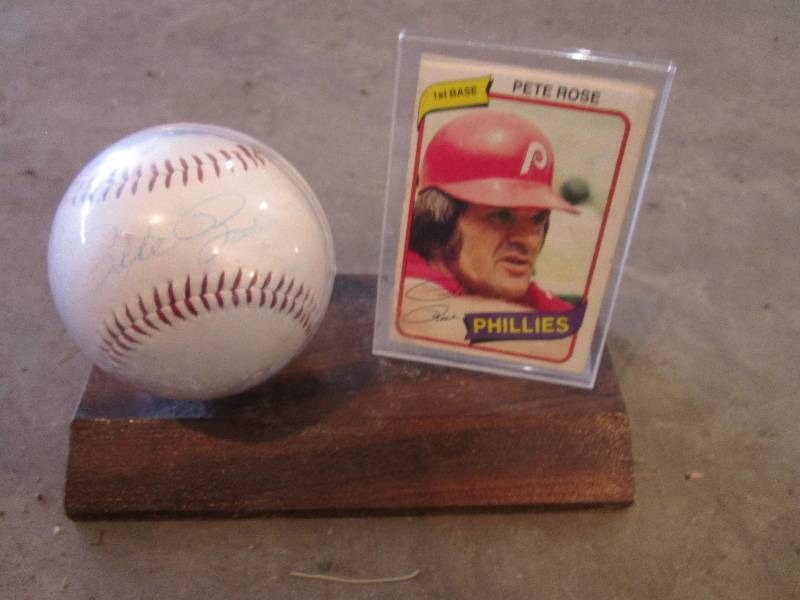 lot 63 image: Pete Rose autographed baseball...