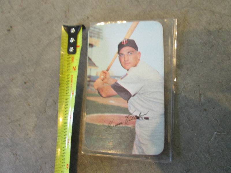 lot 65 image: Harmon Killebrew card on thick stoc...