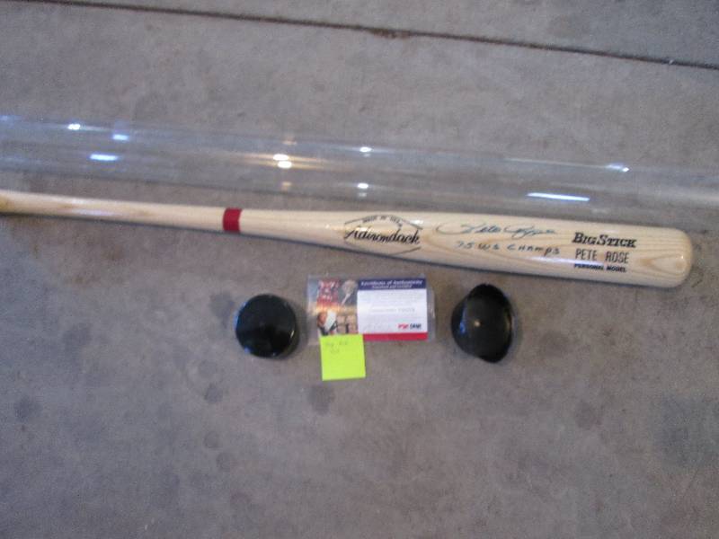 lot 70 image: Pete Rose autographed bat...
