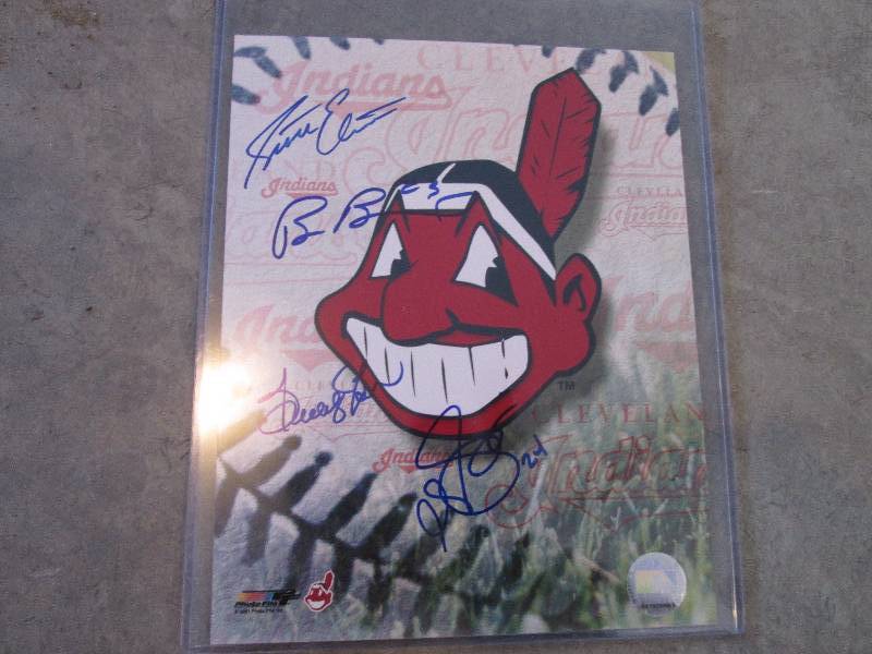 lot 73 image: Autographed Indians picture...