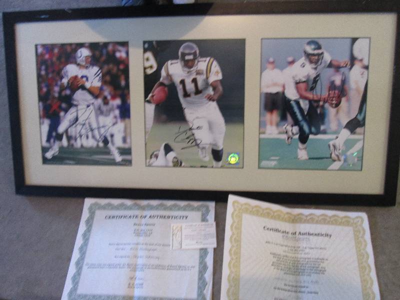 lot 90 image: Autographed football pictures...