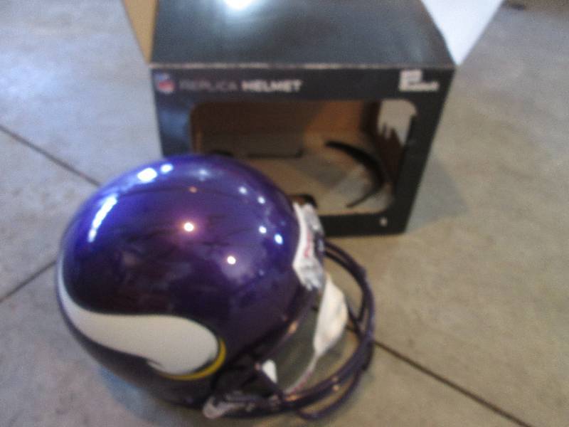 lot 93 image: Minnesota Vikings autographed  helm...