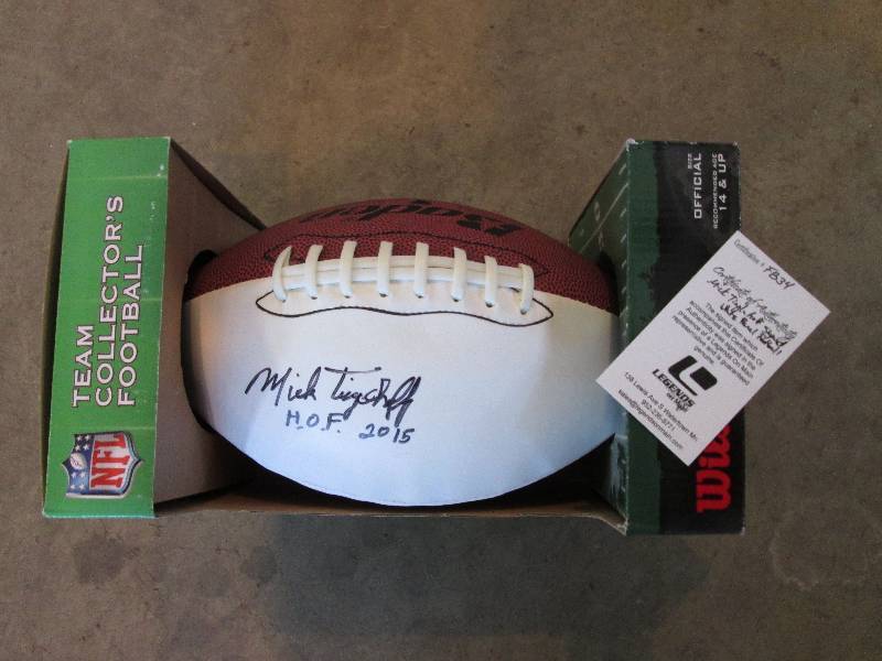 lot 95 image: Mick Tinglehoff autographed footbal...
