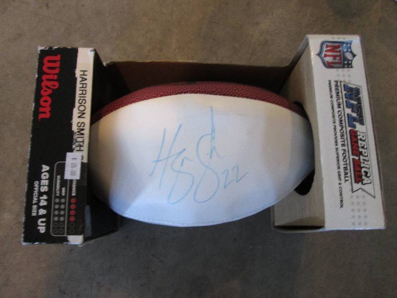 lot 97 image: Harrison Smith autographed football...