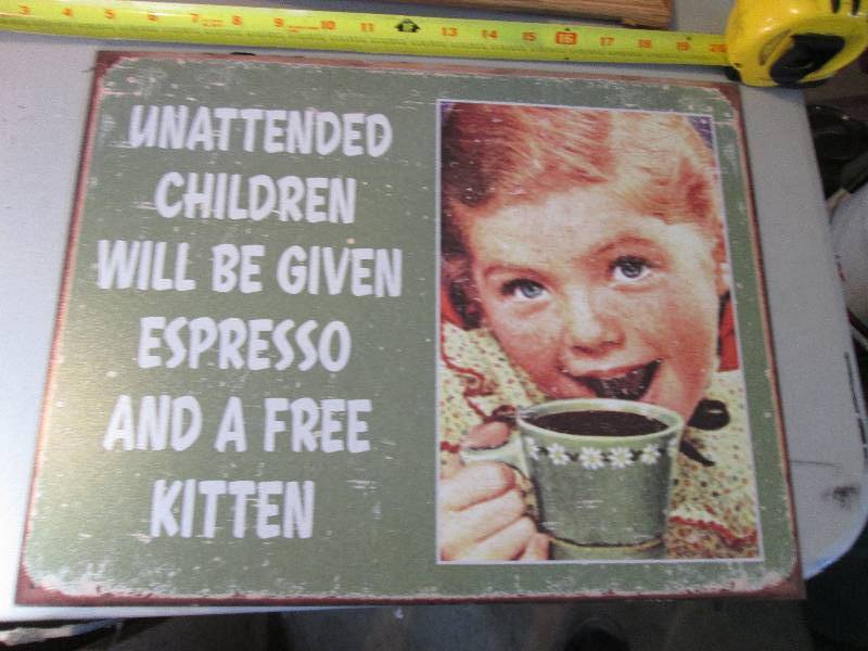lot 137 image: Metal Sign...