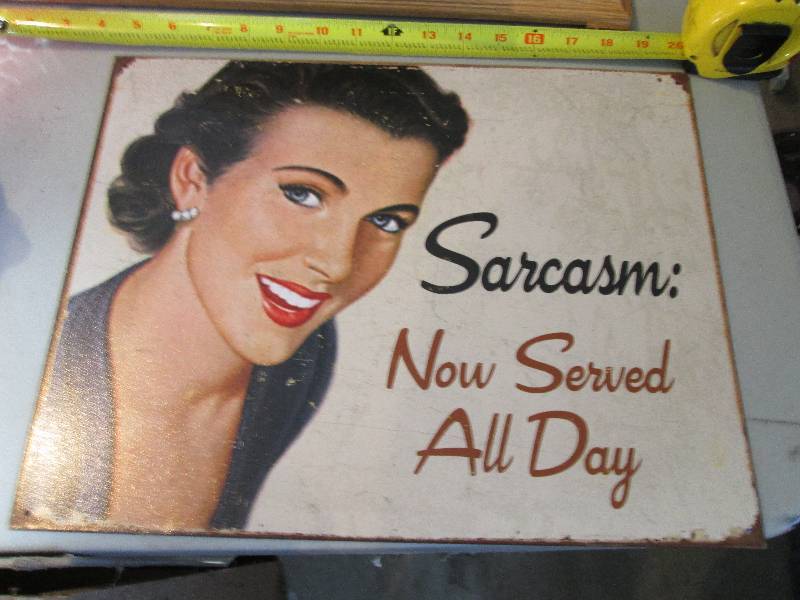 lot 140 image: Metal Sign...
