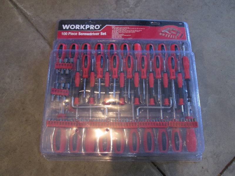 lot 143 image: 100 piece screwdriver set...