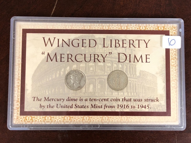 lot 10 image: Winged Liberty Mercury Dime Colle...