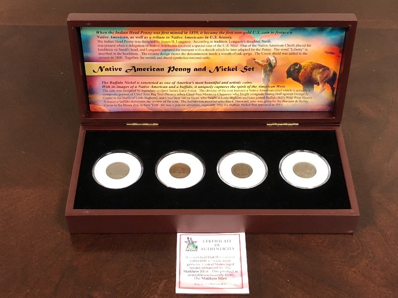 lot 15 image: Commemorative Native American Penny...