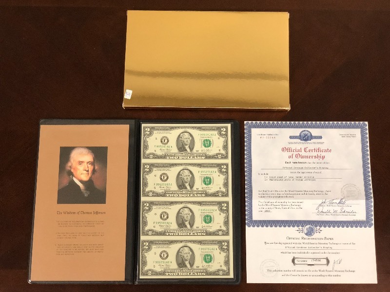 lot 18 image: World Reserve Monetary Exchange Two...