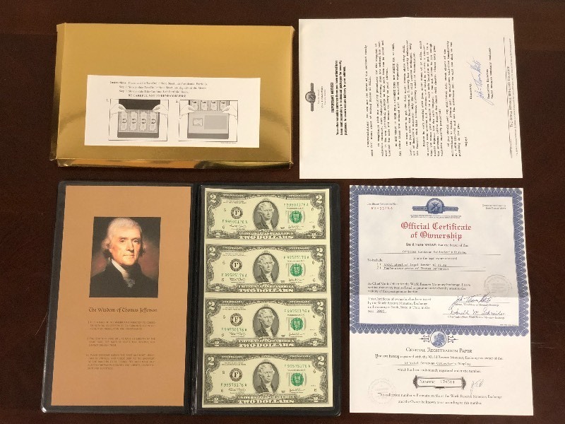 lot 21 image: World Reserve Monetary Exchange Two...
