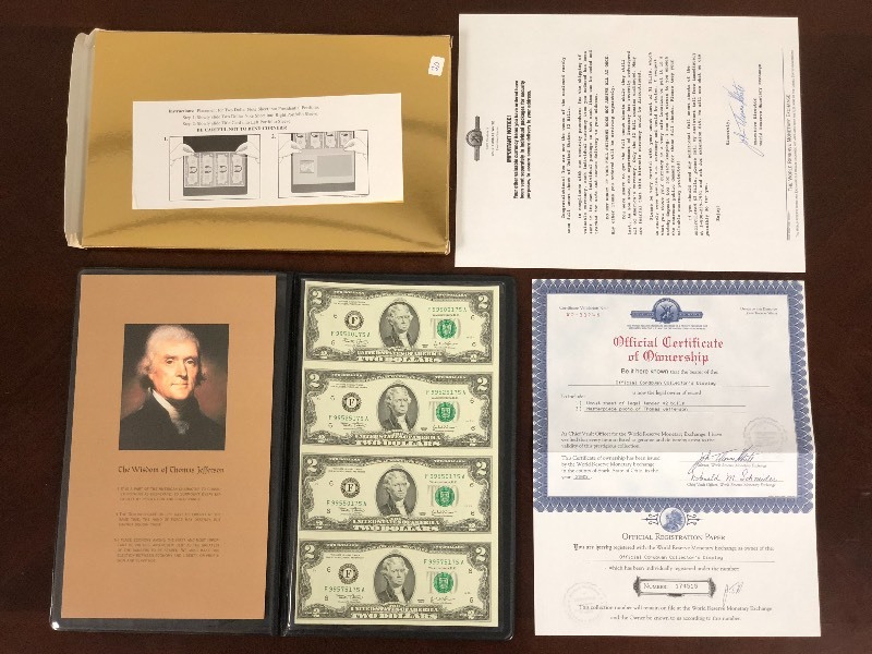 lot 20 image: World Reserve Monetary Exchange Two...