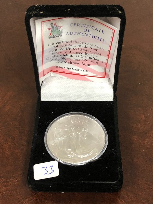 lot 33 image: 2016 Walking Liberty Silver Dollar-...