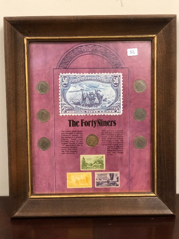 lot 58 image: The Forty Niners Barber Nickel Coin...