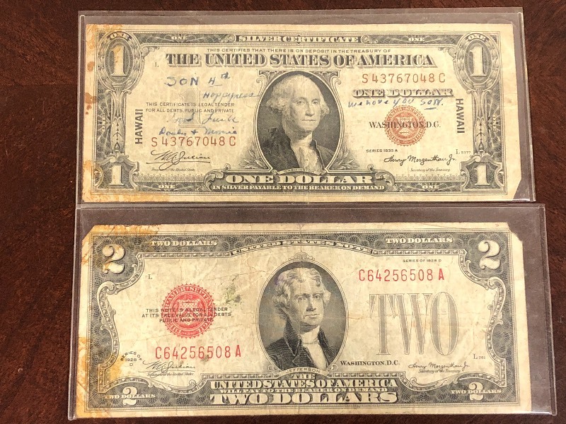 lot 123 image: Lot Of (1) 1928-D Red Seal Two-Doll...