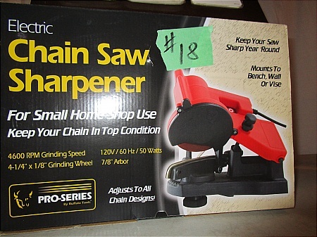 lot 18 image: Electric Chain Saw Sharpener