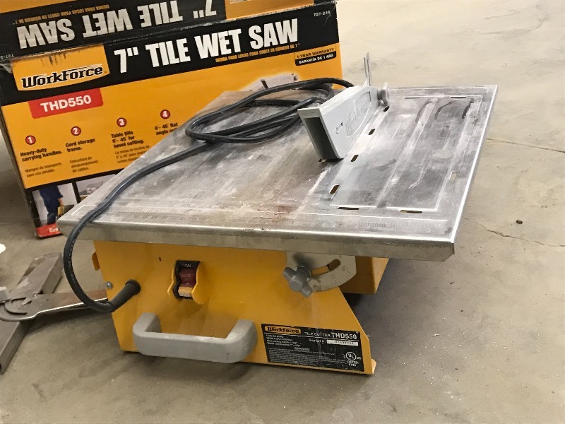 Workforce THD550 Wet Tile Saw, 7" | April Consignments #4 | K-BID
