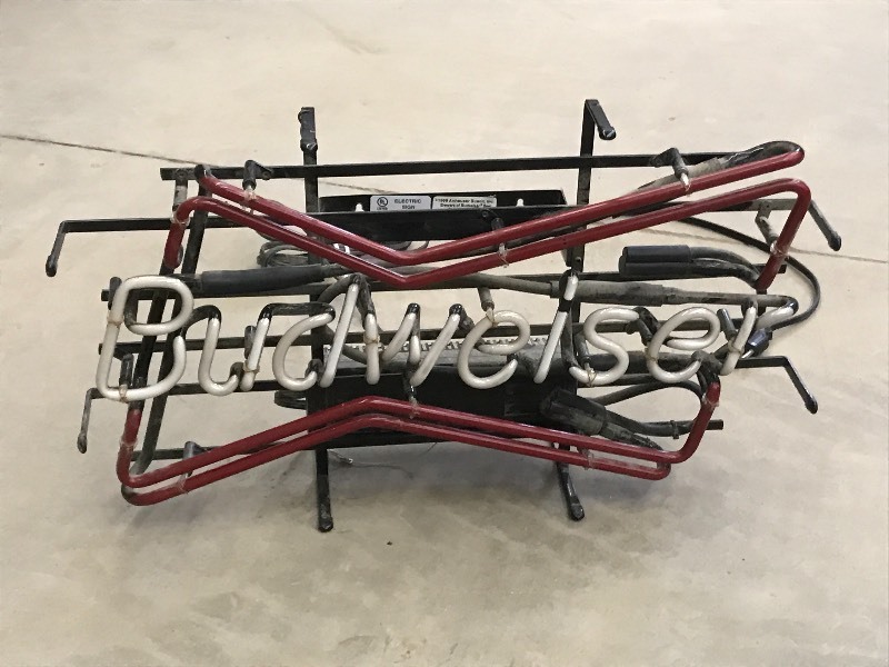 lot 49 image: Budweiser Wall-Mount Neon Sign ...