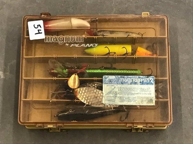 lot 54 image: Plano Tackle Box Full Of Assorted F...