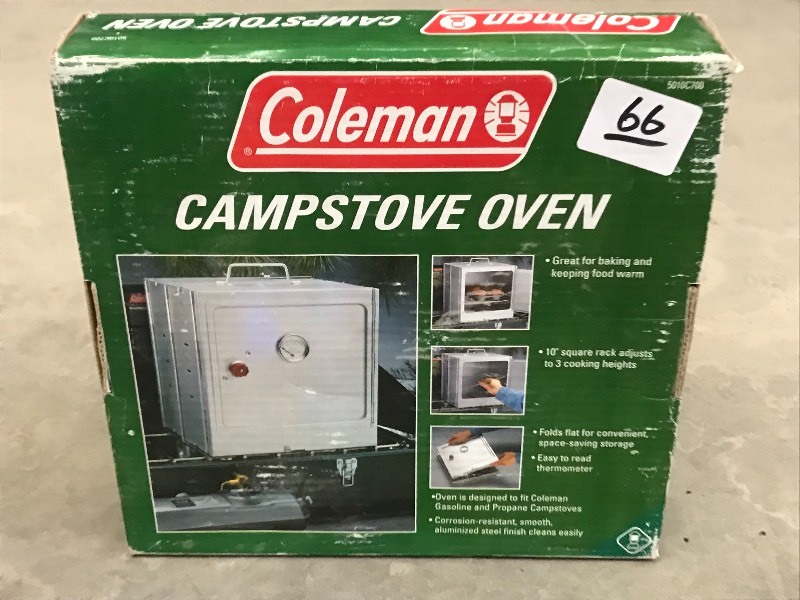 lot 66 image: Coleman Portable Gas Campstove Oven...