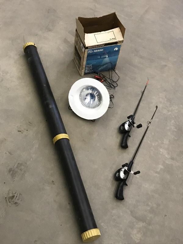 lot 68 image: Lot Of (2) Ice Rods With Reels, (1...