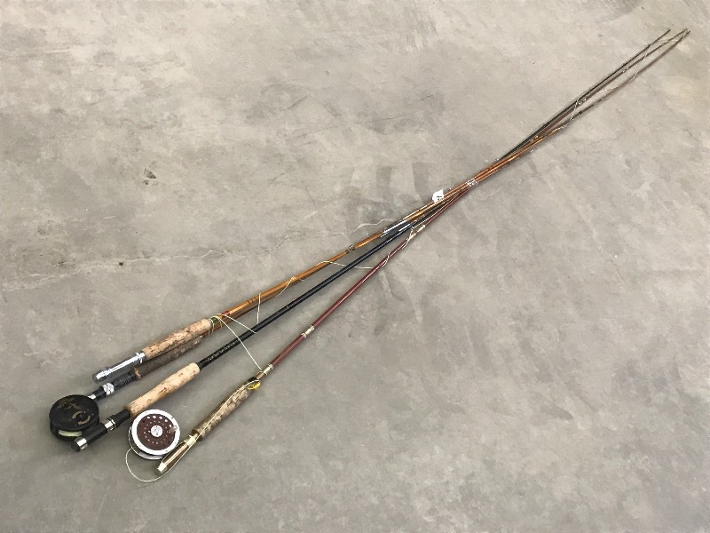lot 69 image: Lot Of (4) Vintage Fly Fishing Rods...