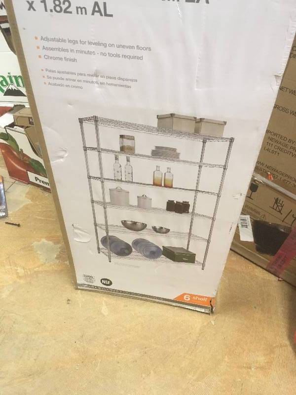 lot 6 image: HDX Heavy Duty 6-Shelf Storage Unit not used
