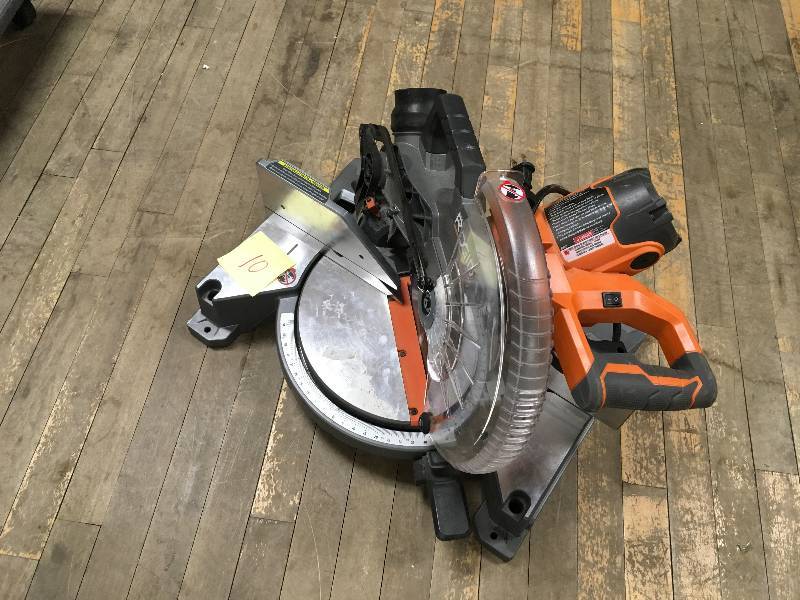 lot 10 image: Rigid 10in Miter Saw used in working conditions