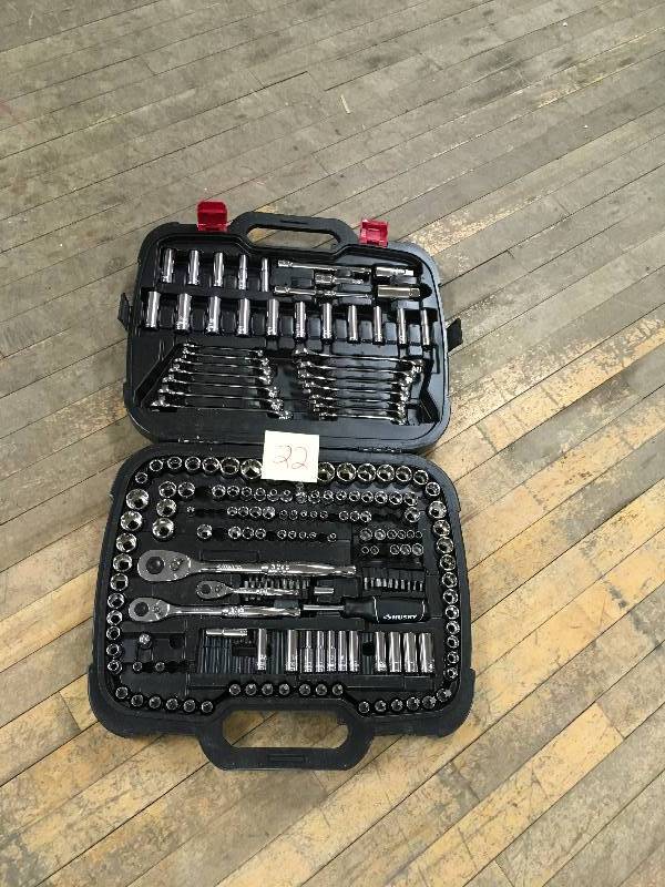 lot 22 image: Husky 230 Piece 14 in. 38 in. and 12 in. Mechanics Tool Set in  like new condition