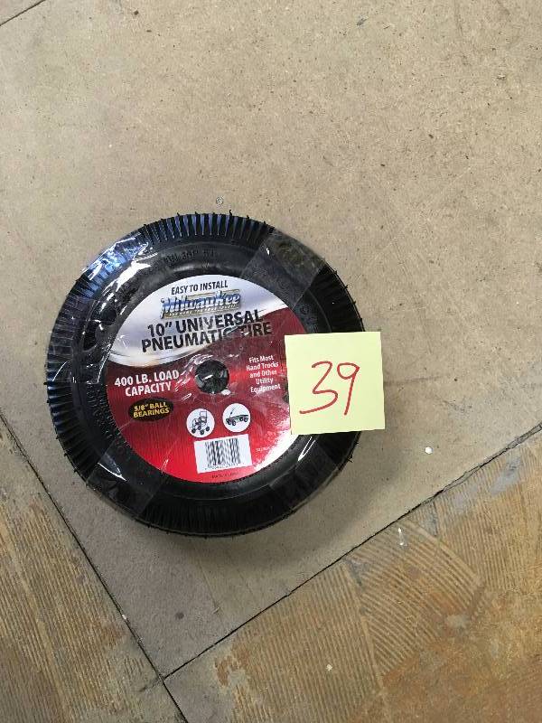 lot 39 image: Milwaukee 10 Universal Pneumatic Tire new