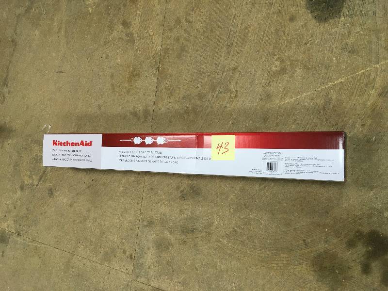 lot 43 image: Kitchen Aid 36 Stainless Steel Rotisserie Grilling Kit with Motor new